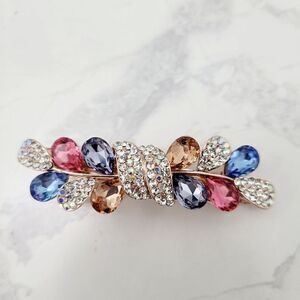 2/$20 Brand New Fashion Gold Colour Rhinestone Hair Clip #A